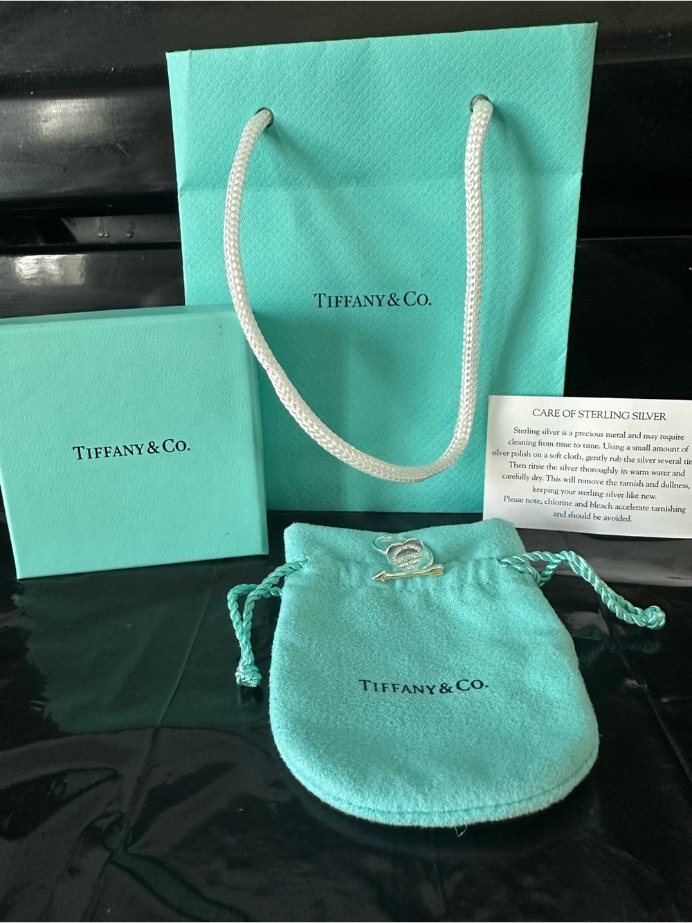 🎀 Tiffany & Co. Return to Tiffany Lovestruck Heart Tag Ring Silver & Rose Gold 🎀 - Picture 3 of 7